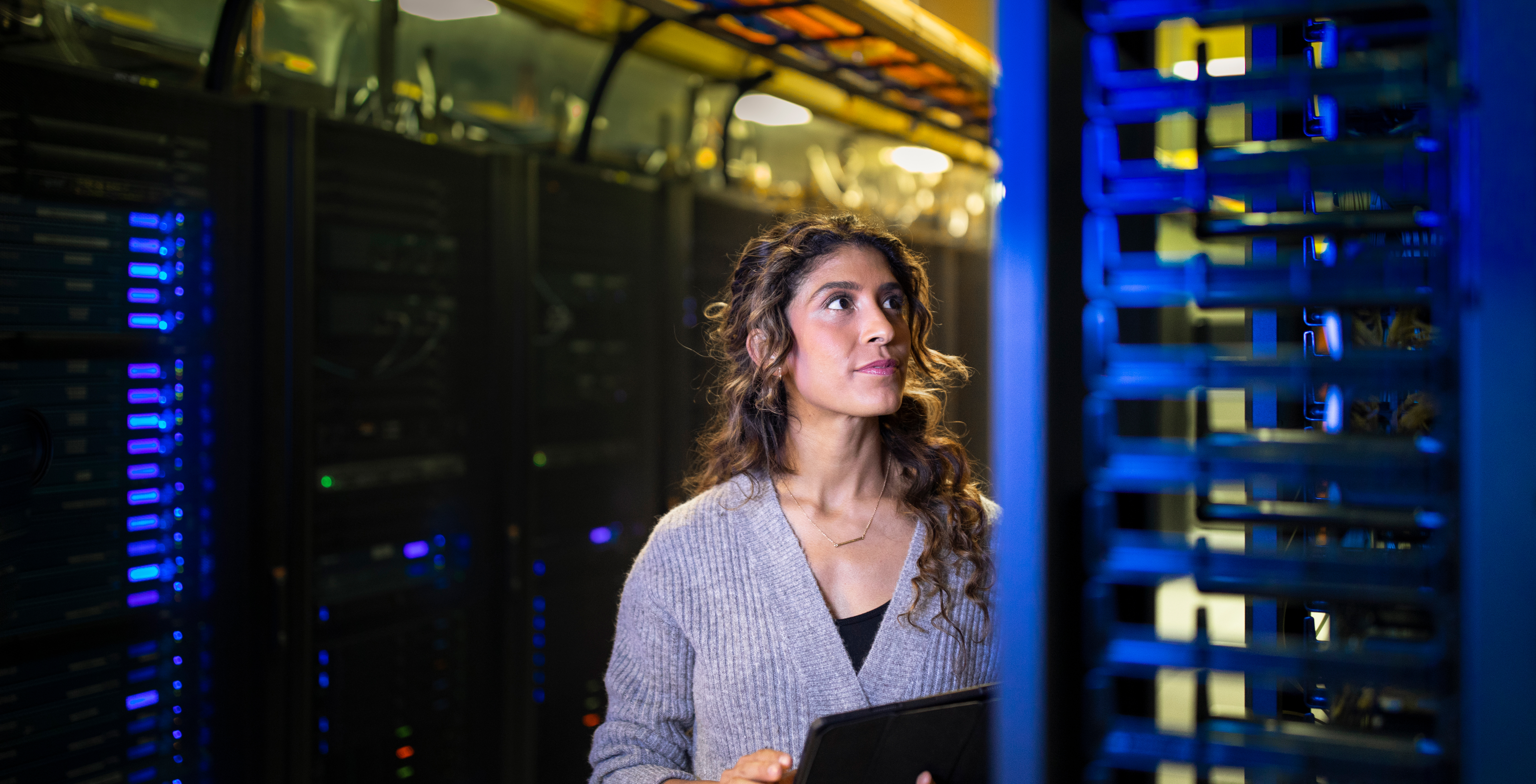 woman with servers