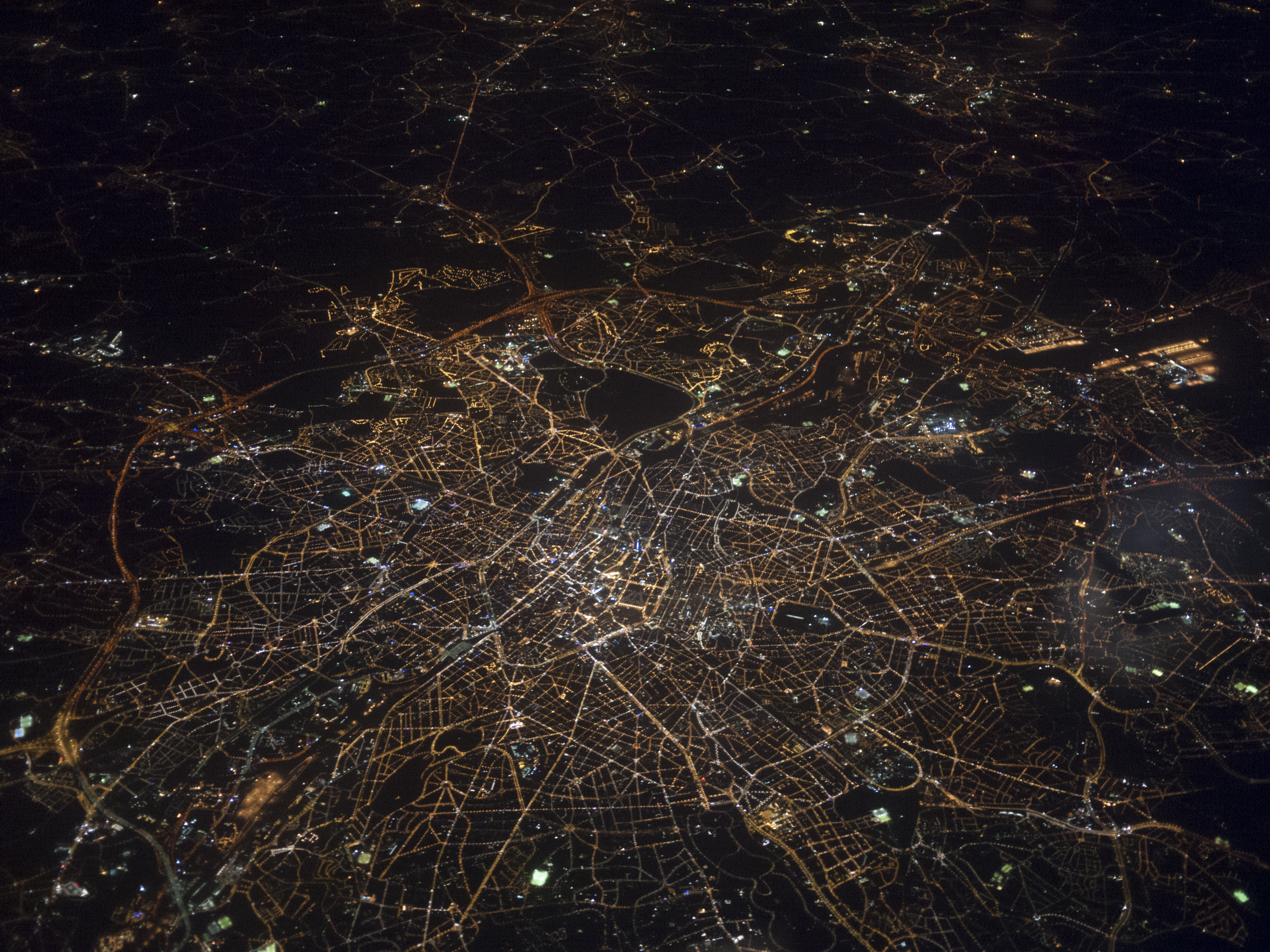 abstract city lights night