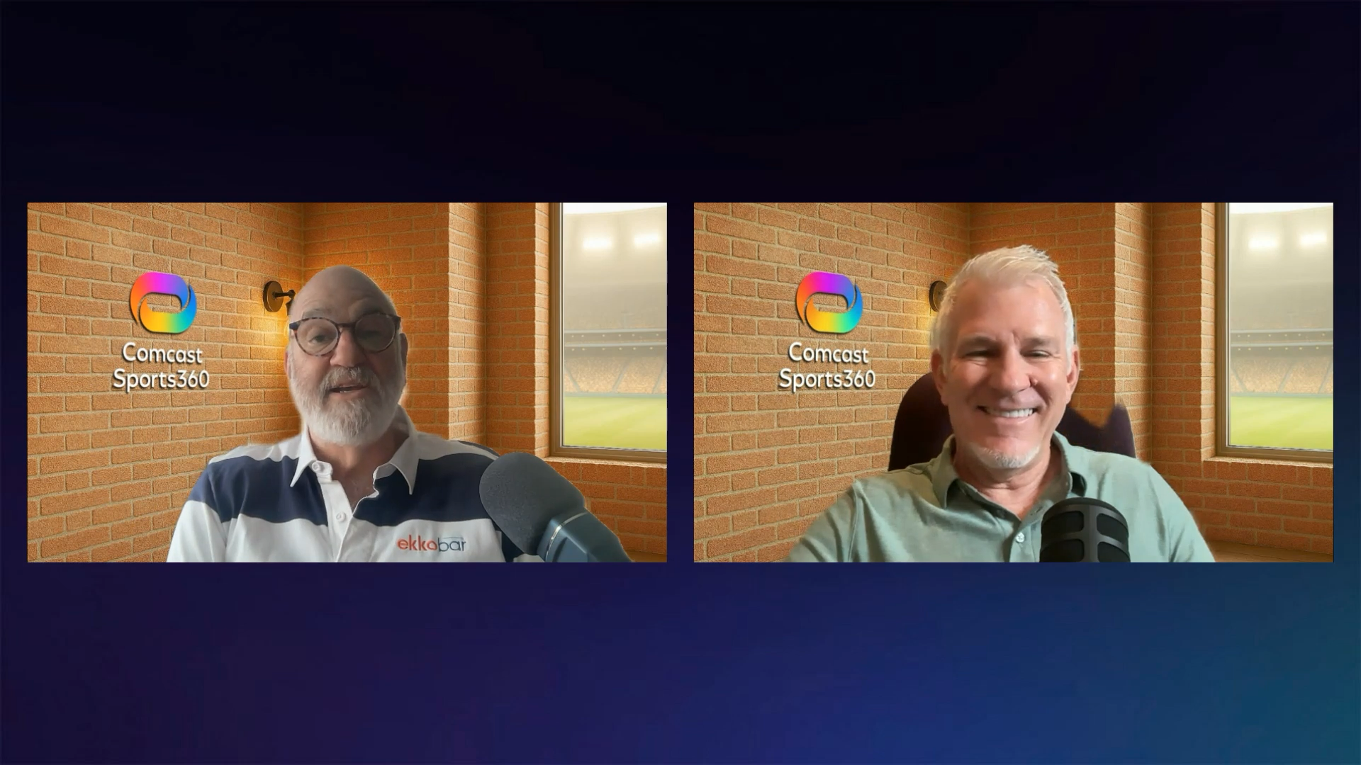Comcast Sports360 podcast discussion on social media data and fan engagement in sports