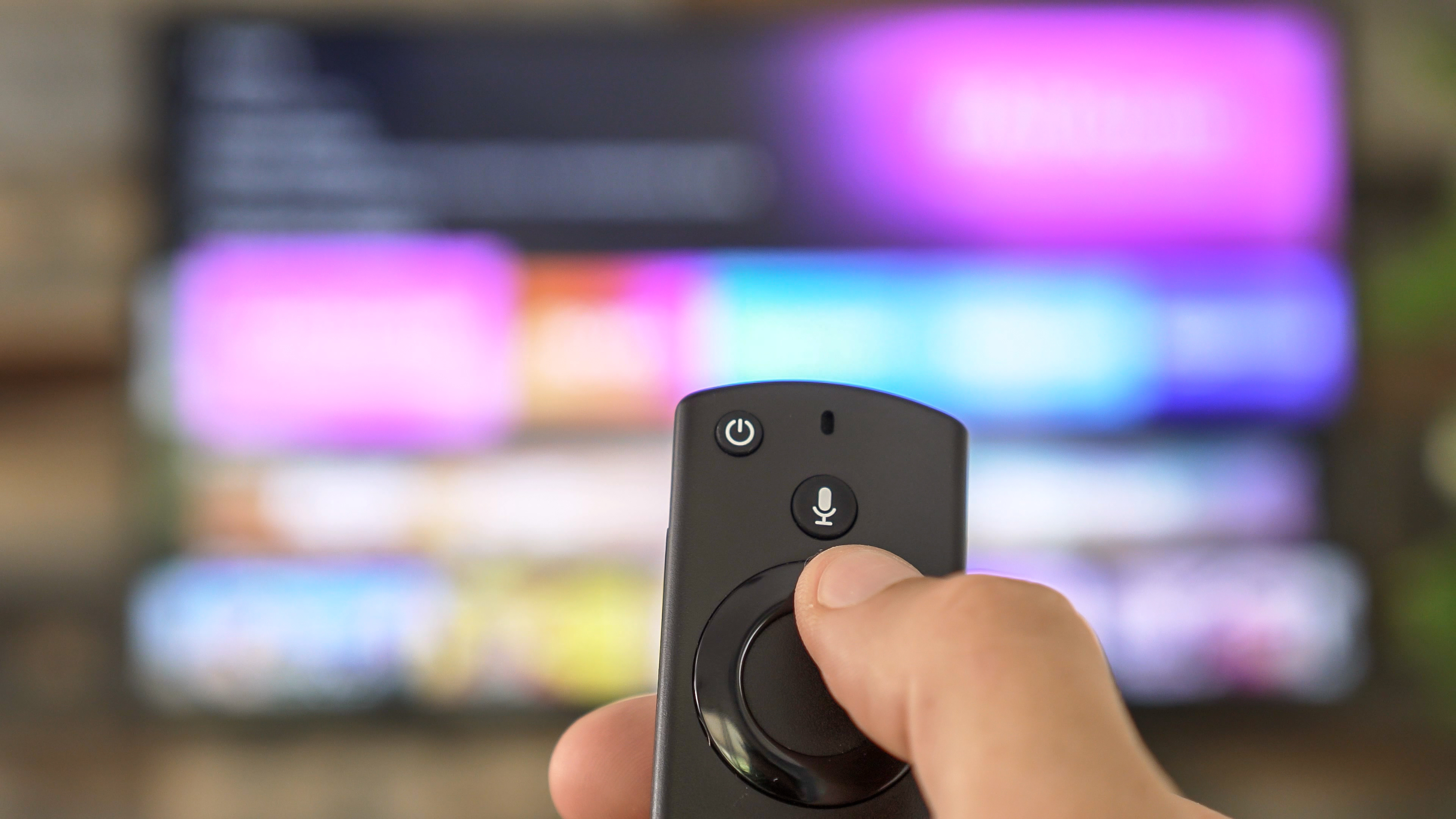 remote pointed at tv