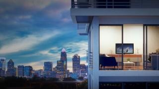 Buildings in city with sky