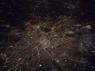 abstract city lights night