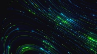 Abstract green and blue lights