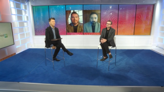 Jon Watts and Justin Morgan on a panel