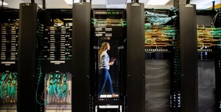 woman walking servers