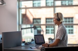 Man working on computer