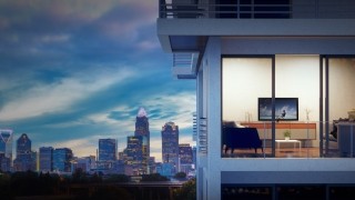 Buildings in city with sky