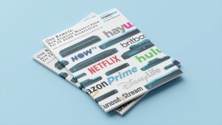 newspaper with television streaming logos