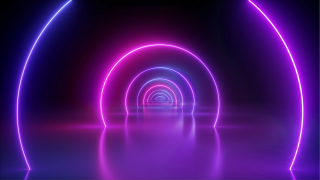 abstract pink and purple tunnel