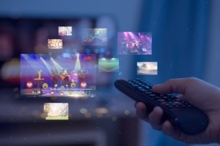 abstract multiple screens floating