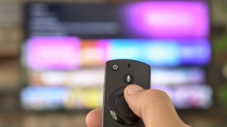 remote pointed at TV