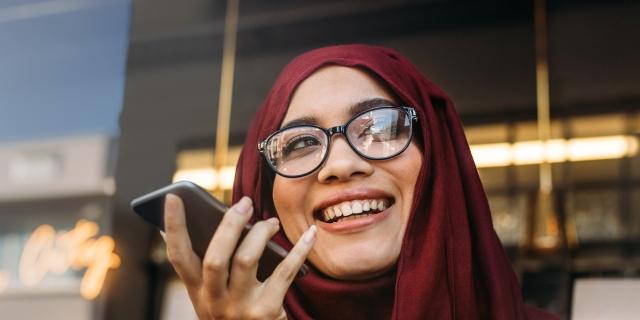 woman talking on phone