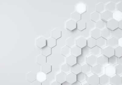 White abstract hexagons