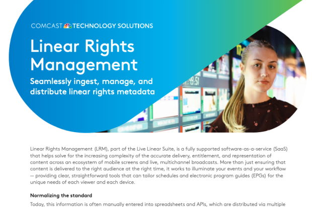 Linear Rights Management one sheet