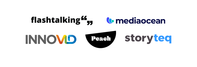 Partner Logos - Flashtalking, Mediaocean, Innovid, Peach, Storyteq