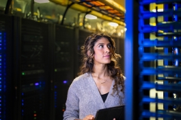 woman with servers