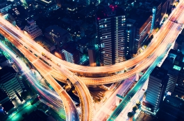 City highway at night