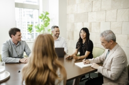 group business meeting with people in room