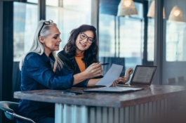 two women making business decisions