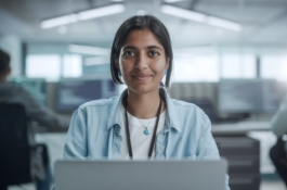 woman on a laptop
