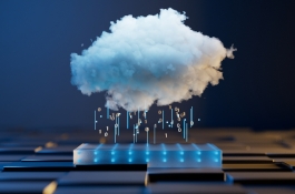 data falling from a technology cloud