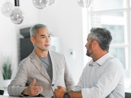 business men talking