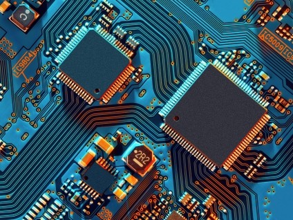 abstract computer chip