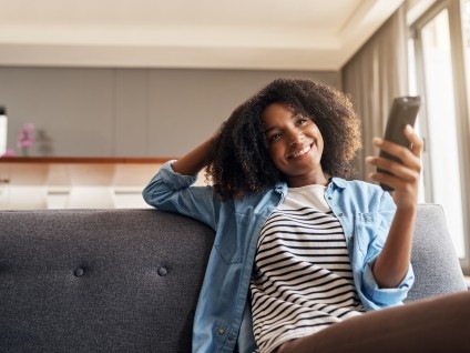 people woman couch remote