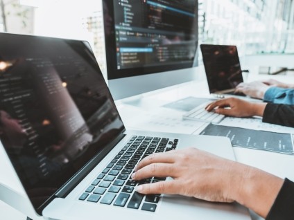 technology hands on laptops coding