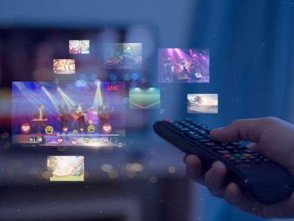 abstract screens with remote