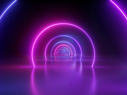 abstract pink and purple tunnel