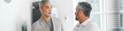 business men talking