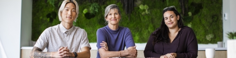 business people at conference room table