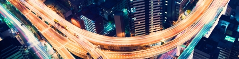 City highway at night
